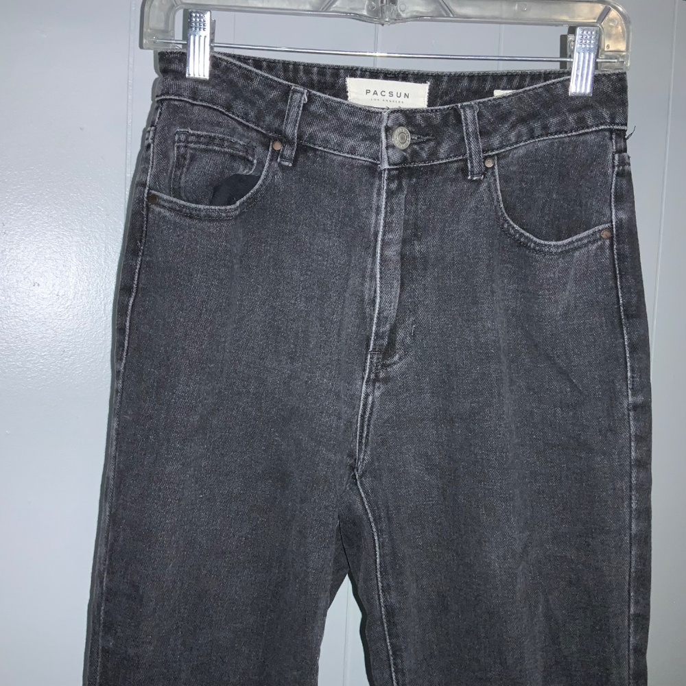 Pacsun black cotton Mom jeans Sz 26 high waist - Picture 3 of 8